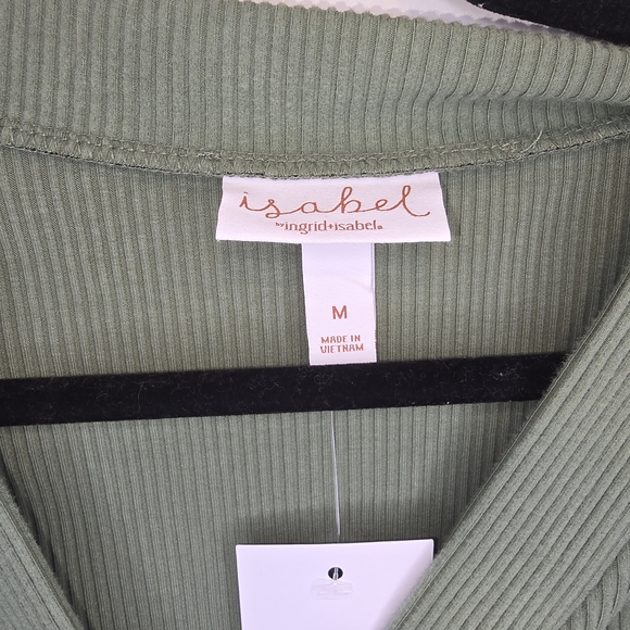 Ingrid + Isabel Maternity Ribbed Button Front Sweater Dress Size M NWT - Picture 3 of 4